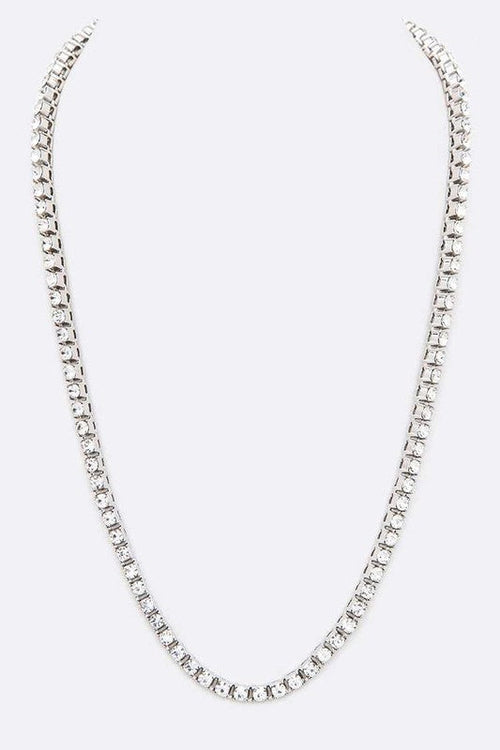 23 Single Row Rhinestone Necklace