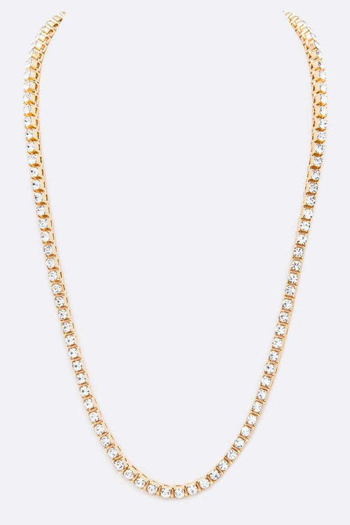 23 Single Row Rhinestone Necklace