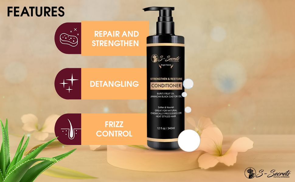 Strengthen & Restore Conditioner with Buriti Fruit oil and Jamaican
