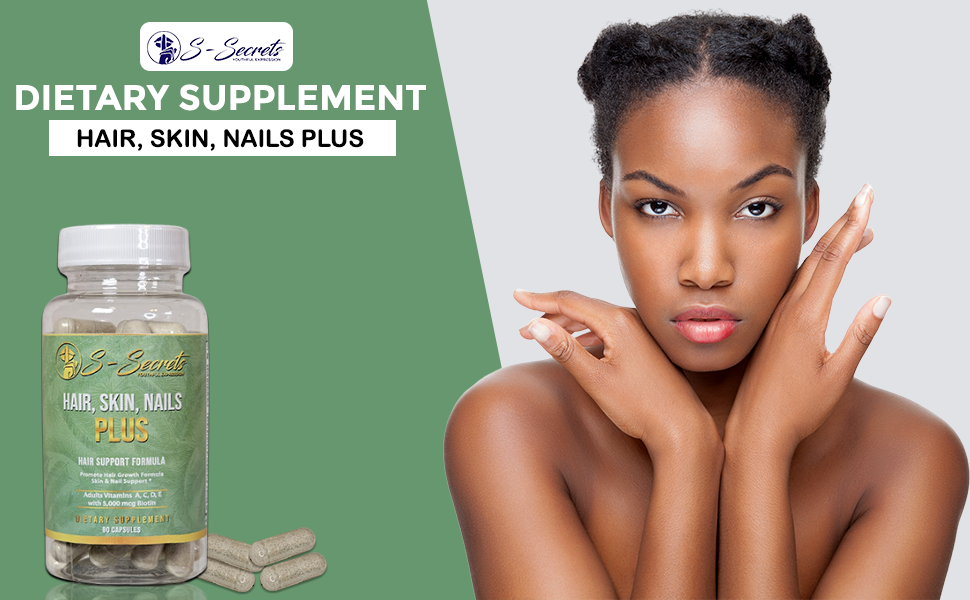 Women and Men Hair, Skin, Nails Plus Extra Strength Biotin 5000mcg,