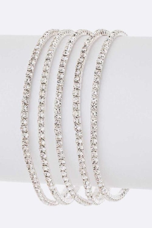 Crystal Stretch Bracelets Set