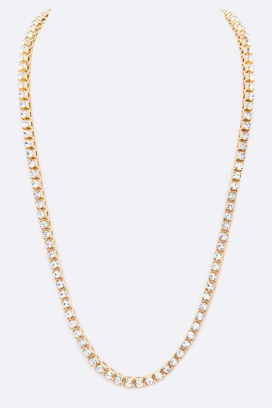 23 Single Row Rhinestone Necklace
