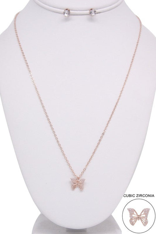 BUTTERFLY PENDANT NECKLACE