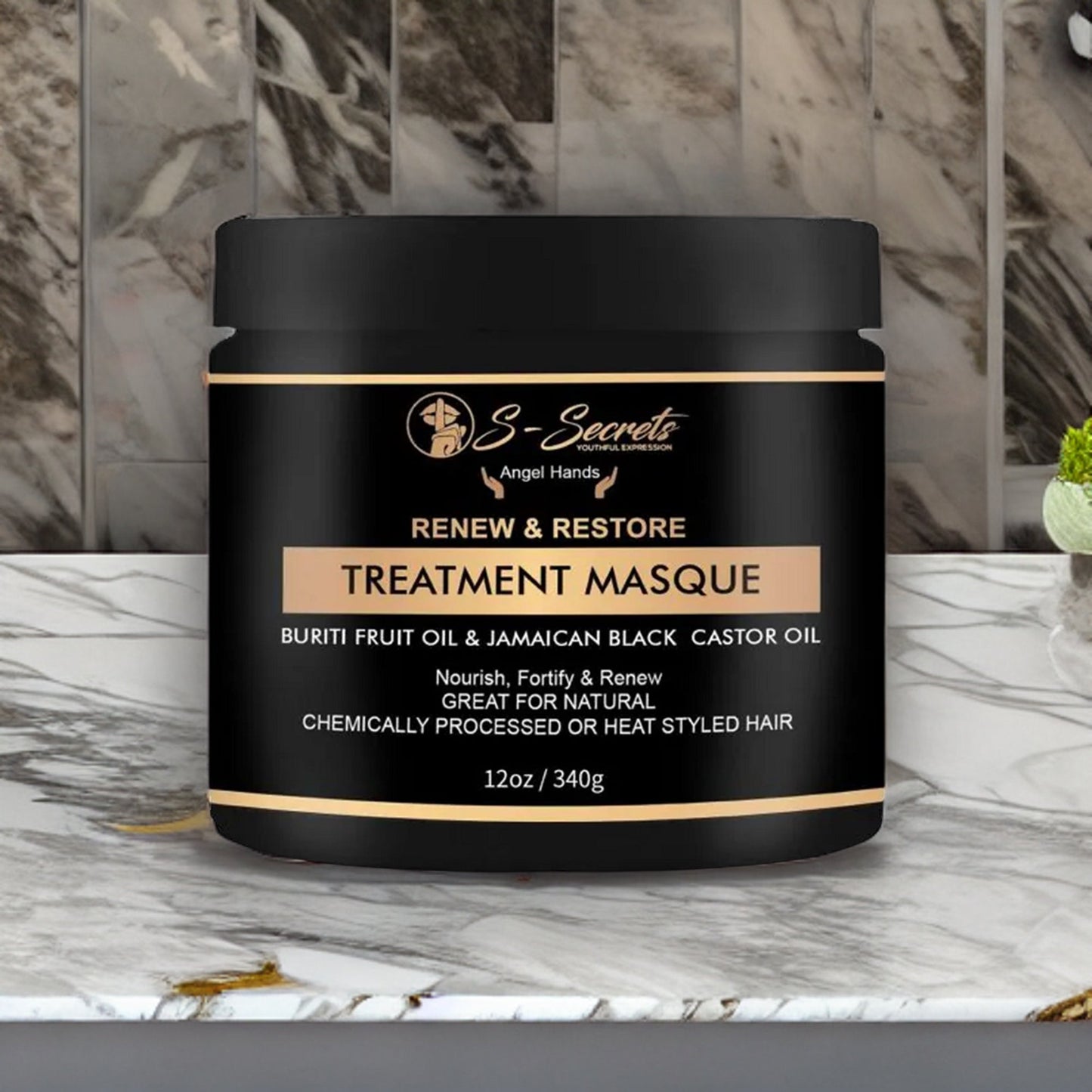 Buriti Fruit Oil and Jamaican Black Castor Oil Hair Masque, Essentials