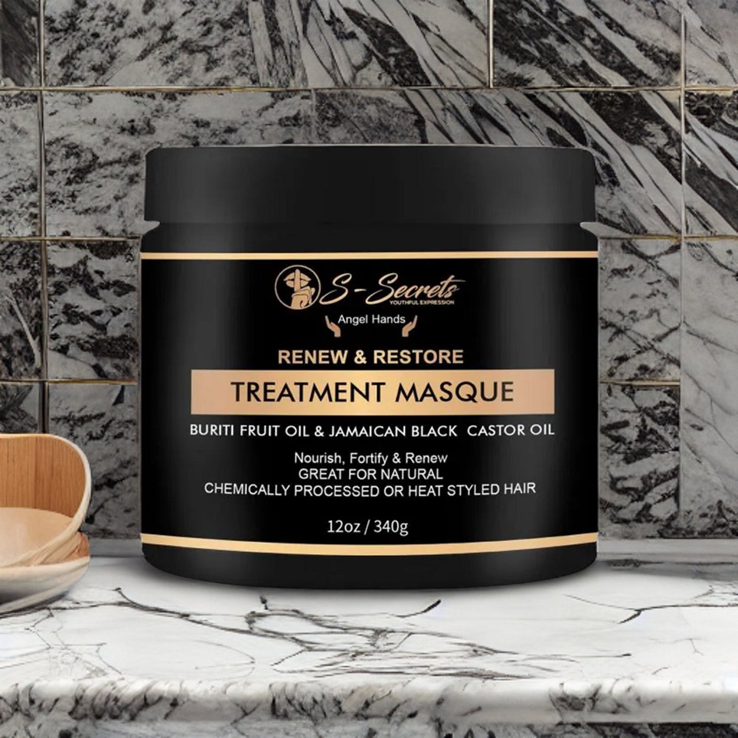 Buriti Fruit Oil and Jamaican Black Castor Oil Hair Masque, Essentials